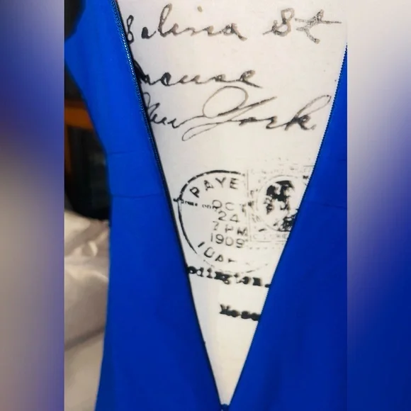 BCBGMAXAZRIA Royal Blue Fit & Flare Dress – Size 8 - Picture 7 of 7